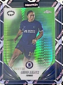 Lauren James 10 2023-24 Topps Chrome Women's Green Refractor Chelsea Low Pop/150 - Picture 1 of 3