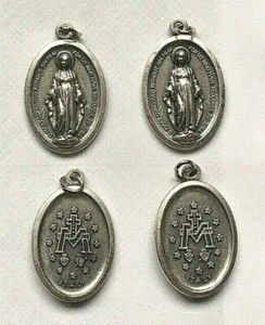 4 Stück Jungfrau Maria Wundertätige Medaille Katholisch Anhänger  - Bild 1 von 1