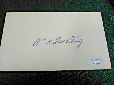 William Bill Terry autograph Index card JSA MLB NY Giants baseball HOF - Image 1 of 3