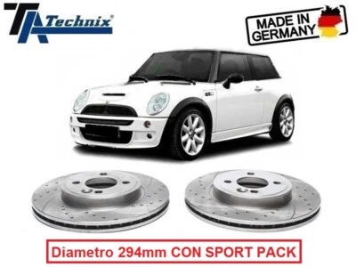 Dischi Sportivi ANTERIORI Baffati Forati Mini Cooper S R52 R53 Diametro 294mm - Immagine 1 di 4