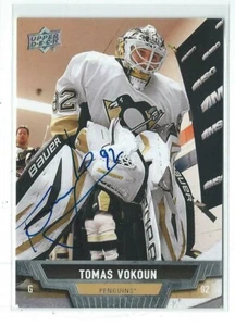 Tarjeta de cubierta superior firmada por Tomas Vokoun 2013/14 #77 - Imagen 1 de 1