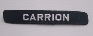 MILITARY UNIFORM VINTAGE CLOTH NAME PATCH CARRION STITCHED EMBROIDERED - Picture 1 of 1