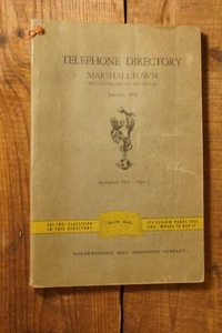 Libro de directorio telefónico Marshalltown Iowa Bell System 1954 - Imagen 1 de 1