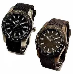 Oskar Emil Classic ALASKA Qualität große Herrenuhr - schwarz/braun - Bild 1 von 3