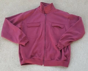 Haband Casual Joe Größe Medium Herren rot durchgehender Reißverschluss Langarm Sweatshirt Jacke - Bild 1 von 4