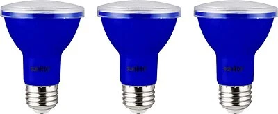 Sunlite LED PAR20 Colored Recessed Light Bulb 3W 50W Equal) Blue, 3-Pack - Image 1 of 2