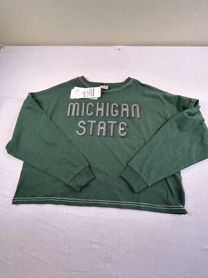 Michigan State Spartans L/Mujer Talla Pequeña Recorta Cuadrada Chicka-d Totalmente Nuevo Foto 1 de 4