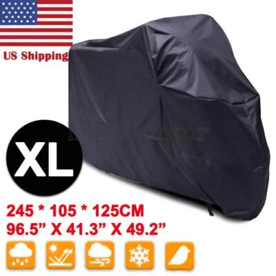 XL Motorcycle Cover Black For Kawasaki Ninja ZX10R ZX11 ZX12R ZX 1000 1100 1200 - Image 1 of 4