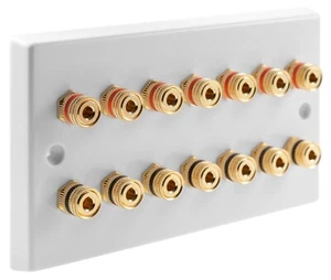 7.0 Lautsprecher AV Audio Wand Panel Abdeckplatte - Edelstahl erhöht - NICHT LÖTEN - Bild 1 von 4