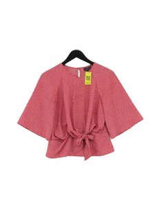 Topshop Women's Blouse UK 10 Pink 100% Polyester Basic - Picture 1 of 5