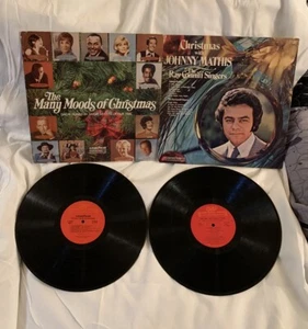 The Many Moods of Christmas & Christmas W/ Johnny Mathis Vinyl LP Lot 1972-73 - Picture 1 of 11