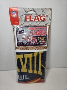 2003 NEW ENGLAND PATRIOTS Super Bowl XXXVIII World Champion Flag Banner Wincraft - Picture 1 of 3