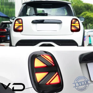 For 2014-2022 Mini Cooper F55/F56/F57 Black Housing LED Tail Lights Sequential - Picture 1 of 15