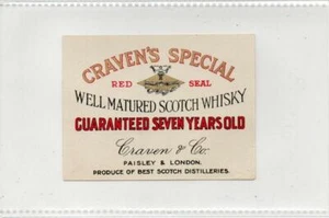 CRAVEN'S SPECIAL WELL MATURED SCOTCH WHISKY: Whisky label (C70077) - Picture 1 of 1