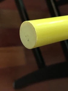 Composit Round Rod  3/4" Diam. x 4 Ft. Rigid Solid Stock Color - Yellow - Picture 1 of 2