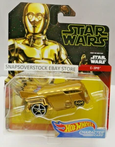 2019 HOT WHEELS DISNEY STAR WARS THE RISE OF SKYWALKER GOLD C-3PO DRAG BUS, MOMC - Picture 1 of 3