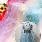 Netz Durchsichtig Bestickt Blumenmuster Libelle Stoff Kleid Hochzeit DIY 1 Meter