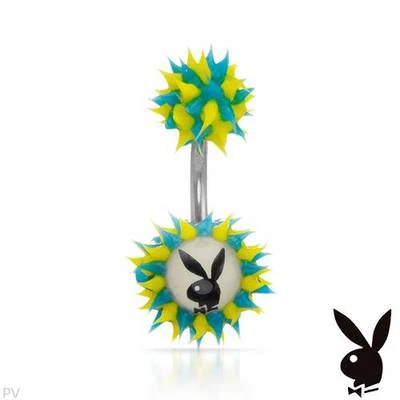 PLAYBOY New Body Ring With White Plastic ,2 tone Rubber and Stainless steel  - Image 1 of 2