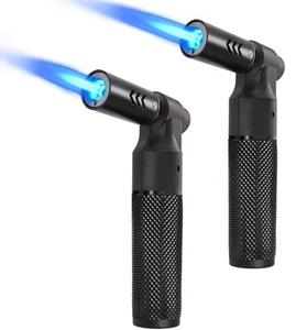 2 Pack Butane Torch Lighters Refillable Jet Flame Portable Butane Torch Mini ... - Picture 1 of 6