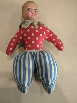 Ancien poupon corps en tissu.    Ancien  à restaurer - Photo 1/4