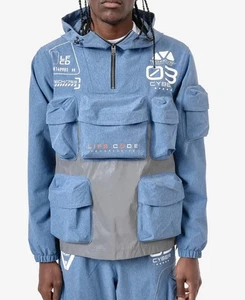 Giacca Life Code progressiva riflettente blu/argento X-Large XL con cappuccio - Foto 1 di 9