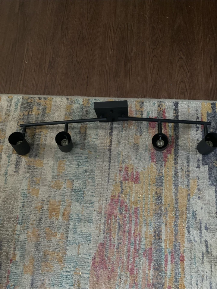 Black Ceiling Light (Hardwired-4 Light Head) - Image 1 of 1