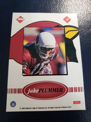 Jake Plummer Cardinals 1998 Collector's Edge prueba vista previa espalda en blanco RARO Foto 1 de 4
