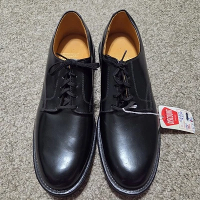 Vintage 1950s 60s Herman Black Leather Oxford Work Shoes Postman Size 11.5 C  - Image 1 of 4
