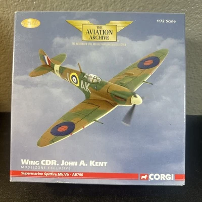 Corgi Aviation Supermarine Spitfire Mk.Vb AB790 Wing CDR John A Kent AA31915 NEW - Image 1 of 4