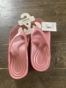 Sandali Aetrex Orthotic Flips Maui Thong taglia 9 donna colore rosa nuovi con etichetta! - Foto 1 di 8