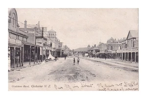 GISBORNE NEW ZEALAND Gladstone Road ANTIQUE postcard c 1900s - Bild 1 von 2