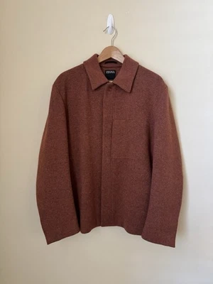 Chaqueta Camisa Zegna Oasi Cachemira Tejida Óxido 48 Foto 1 de 4