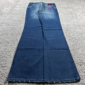 Y2K 2000’s Embroidered Embellished Skater Denim RocaWear Flare Bottom Jeans - Picture 1 of 8