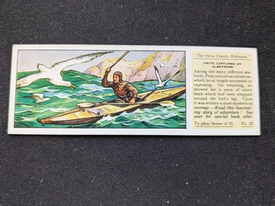 1935 Ty-Phoo Swiss Family Robinson Card # 22 Fritz captures an Albatross (EX) - Image 1 of 3