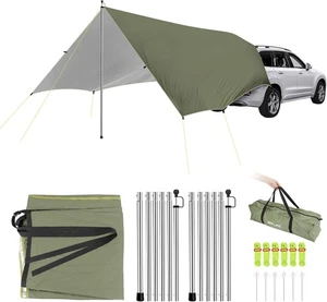 SANLIKE Toldo Coche Camping Puerta Trasera Tienda, Carpa Lona con Carpa Ajustable... - Imagen 1 de 7