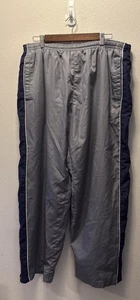 VTG 2000s STARTER STRIPED BAGGY GRAY/NAVY BLUE TRACK PANTS EXTRA LARGE - Picture 1 of 4