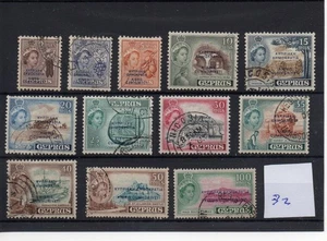 Cyprus - (32) 1960 Definitive selection overprints - used - SG cat £11 - Picture 1 of 1