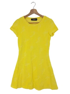 DSQUARED2 Vestido de manga corta Mujeres Vestido Talla EU 36 amarillo pálido - Imagen 1 de 4