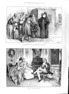 Alt 1891 Not Russland Bauern Importuning Priester Schmutzler Narr Viktorianisch - Bild 1 von 1