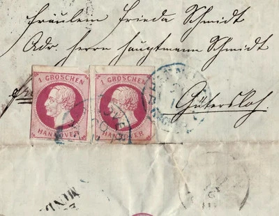 German State Hannover 1859 ☀ 1gr letter - Image 1 of 3