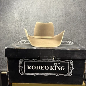 Rodeo King Cowboy Hat Men 7 1/4 10X Beaver Rodeo Western Vaquero Ranch - Picture 1 of 18