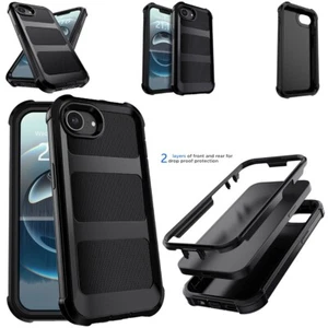 For Apple iPhone 16e Scratch Resistant Heavy Duty Hybrid Phone Case Cover - Picture 1 of 20