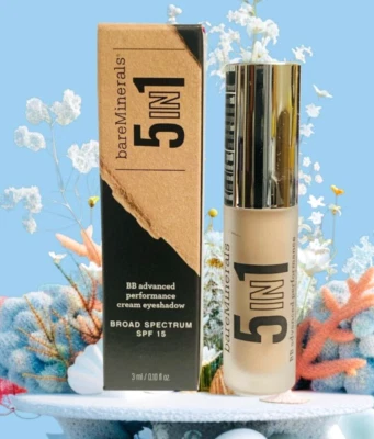 BareMinerals 5 合 1 BB 高级性能面霜眼影柔软亚麻 3 毫升 — 第 1/3 张图片