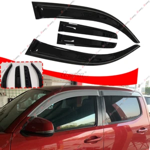 Window Visor Rain Guards Tape-on For 2016-2022 Toyota Tacoma 4Door Double Cab - Picture 1 of 8
