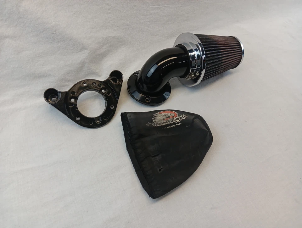 ENTRADA FILTRO DE AIRE HARLEY DAVIDSON SCREAMIN EAGLE CON CALCETÍN DE LLUVIA ROTO 29000076 Foto 1 de 4