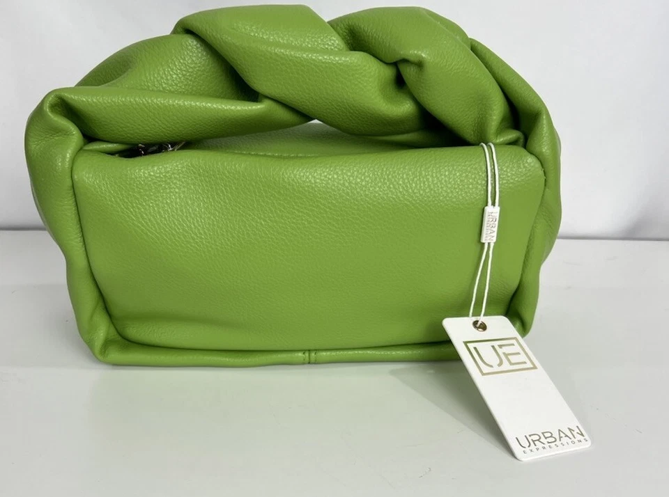 Bolso Hobo Tejido Urban Expressions Citrón Lima Media Luna Vegano Cartera Correa Cartera Foto 1 de 4