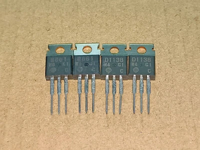 4 pcs Tested Hitachi 2SB861 2SD1138 rank C transistor - Image 1 of 4