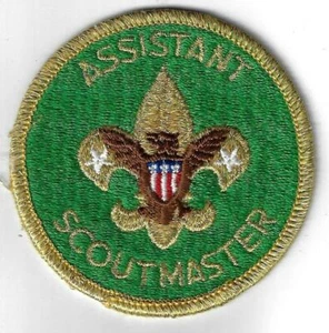 Assistant Scoutmaster Gold Mylar Trained Position Patch Authentic Issue [MA106] - Picture 1 of 1