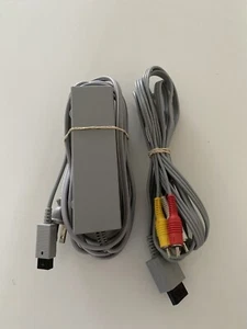 Official Original Nintendo Wii Power Supplt Ac Adapter and AV Cables Tested - Picture 1 of 2