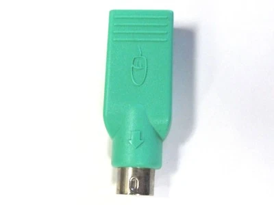 Green USB Female USBF To PS/2 PS2 Male PS2M Converter Adapter For Mouse - Image 1 of 4